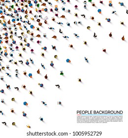 A crowd of people on a white background, Business cover. Vector illustration