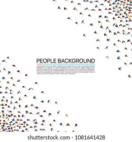 A crowd of people on a white background, Business cover. Vector illustration