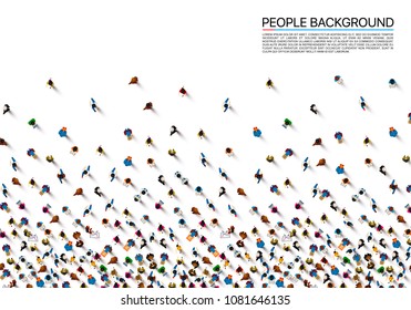 A crowd of people on a white background, Business cover. Vector illustration