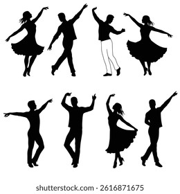 Crowd of people silhouette, cheerful fans people. Big event, concert or sport. Vector illustratio