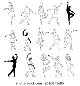 Crowd of people silhouette, cheerful fans people. Big event, concert or sport. Vector illustratio