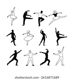 Crowd of people silhouette, cheerful fans people. Big event, concert or sport. Vector illustratio