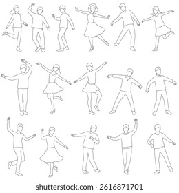 Crowd of people silhouette, cheerful fans people. Big event, concert or sport. Vector illustratio