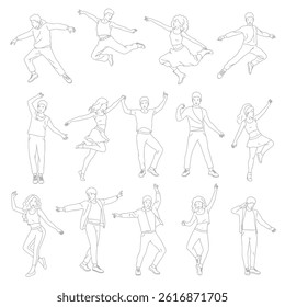 Crowd of people silhouette, cheerful fans people. Big event, concert or sport. Vector illustratio