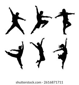 Crowd of people silhouette, cheerful fans people. Big event, concert or sport. Vector illustratio
