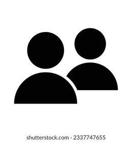 Crowd people silhouette icon vector illustration. Social icon. Flat style design. User group network. Enterprise team group. Community member icon. Business team work activity. User icon.