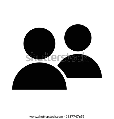 Crowd people silhouette icon vector illustration. Social icon. Flat style design. User group network. Enterprise team group. Community member icon. Business team work activity. User icon.