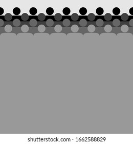 Crowd. People standing in a crowd. Human silhouettes. Black and white. Vector illustration.