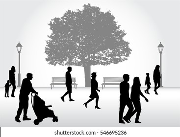 Crowd Of People Walking Stock Vectors, Images & Vector Art | Shutterstock