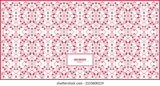 crowd and random pattern of red lines and dots
