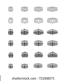 Crowd signs. People group vector icon set. People symbols for info graphics, logo, design.