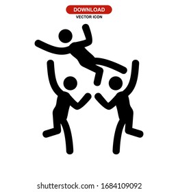 Crowsurfsymbol oder Logo einzeln auf Zeichen Vektorillustration - hochwertige Vektorsymbole in schwarzem Stil
