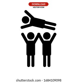 Icono de navegación multitudinaria o logotipo símbolo de signo aislado ilustración vectorial de alta calidad estilo negro iconos vectoriales
