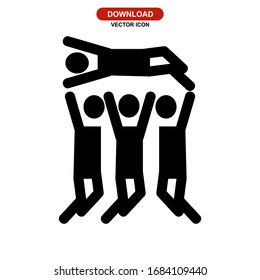Icono de navegación multitudinaria o logotipo símbolo de signo aislado ilustración vectorial de alta calidad estilo negro iconos vectoriales
