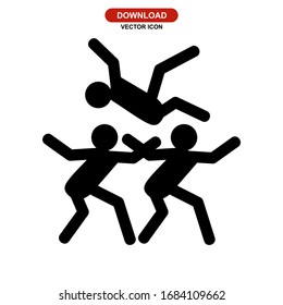 Icono de navegación multitudinaria o logotipo símbolo de signo aislado ilustración vectorial de alta calidad estilo negro iconos vectoriales
