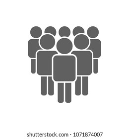 Crowd symbol. Group of people. Vector flat icon.