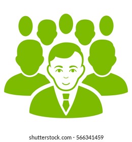 Crowd vector icon. Flat eco green symbol. Pictogram is isolated on a white background. Designed for web and software interfaces.