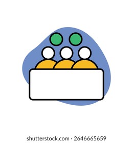 Crowd Wave Icon vector stock illustration