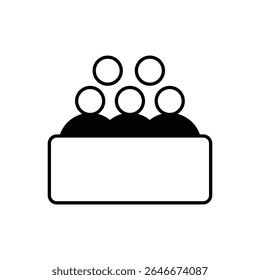 Crowd Wave Icon vector stock illustration