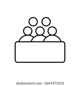 Crowd Wave Icon vector stock illustration