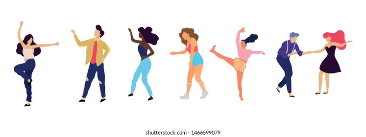 Similar Images, Stock Photos & Vectors of Group of young happy dancing ...