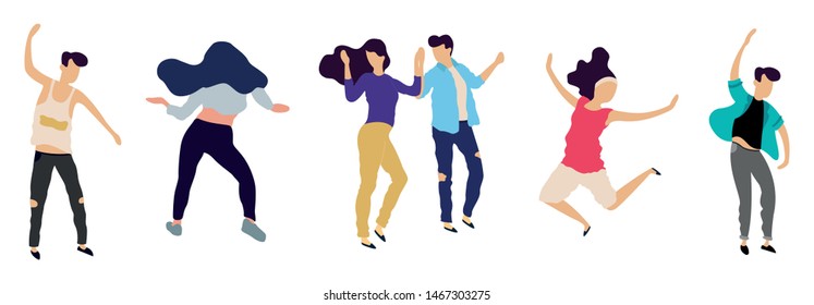 Crowd Young People Dancing Club Big Stock Vector (Royalty Free ...