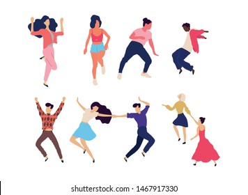 Crowd Young People Dancing Club Big Stock Vector (Royalty Free ...