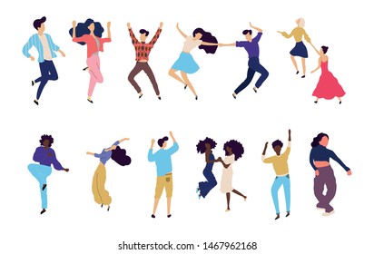 Crowd Young People Dancing Club Big Stock Vector (Royalty Free ...