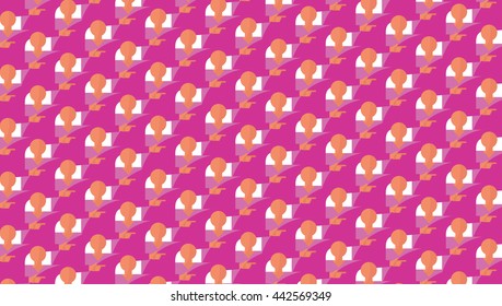 Crowded people. Vector illustration in flat style design. Abstract background