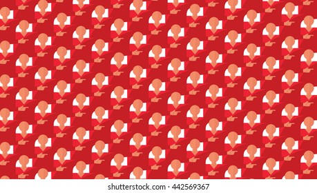 Crowded people. Vector illustration in flat style design. Abstract background