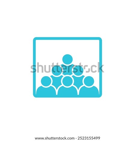 Crowded place icon. Isolated on white background. 