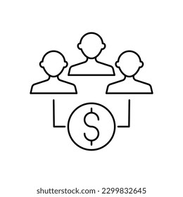 crowdfunding business icon design. isolated on white background. vector illustration
