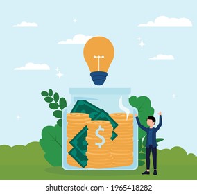 Crowdfunding Concept in flat design