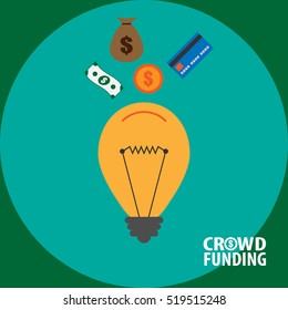 Crowdfunding concept vector illustration