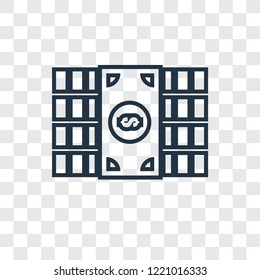 Crowdfunding concept vector linear icon isolated on transparent background, Crowdfunding concept transparency concept in outline style