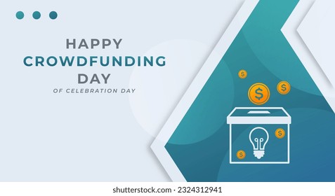 Crowdfunding Day Celebration Vector Design Illustration for Background, Poster, Banner, Advertising, Greeting Card