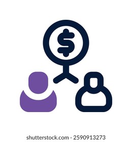 crowdfunding dual tone icon. vector icon for your website, mobile, presentation, and logo design.