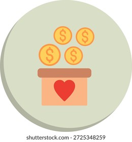 Ícone de Estilo de Círculo Plano de Crowdfunding