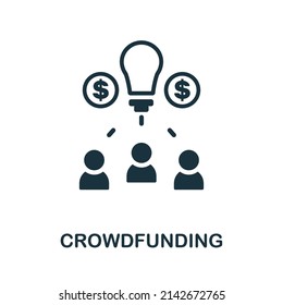 Crowdfunding flat icon. Colored element sign from finance management collection. Flat Crowdfunding icon sign for web design, infographics and more.