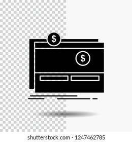 Crowdfunding, funding, fundraising, platform, website Glyph Icon on Transparent Background. Black Icon