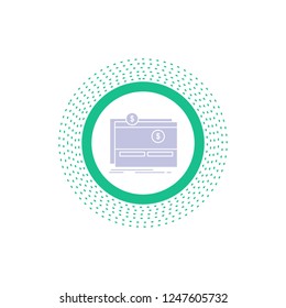 Crowdfunding, funding, fundraising, platform, website Glyph Icon. Vector isolated illustration