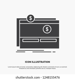 Crowdfunding, funding, fundraising, platform, website Icon. glyph vector gray symbol for UI and UX, website or mobile application