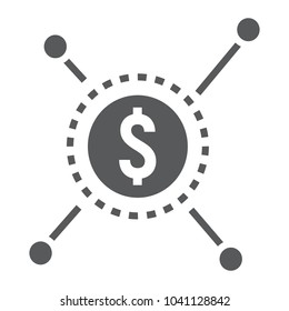Crowdfunding glyph icon, development and business, sponsor sign vector graphics, a solid pattern on a white background, eps 10.