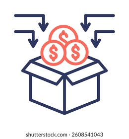 Crowdfunding Icon Element for Design