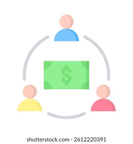 Crowdfunding Icon Element for Design