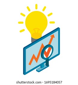 Crowdfunding icon. Isometric illustration of crowdfunding vector icon for web