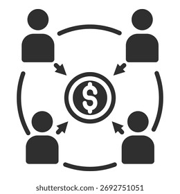 Crowdfunding Icon Single Vector Collection