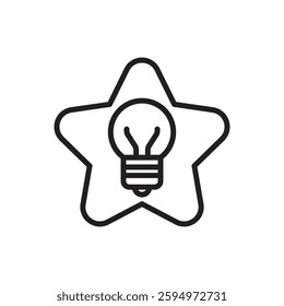 Crowdfunding Idea Outline Icon Vector Illustration