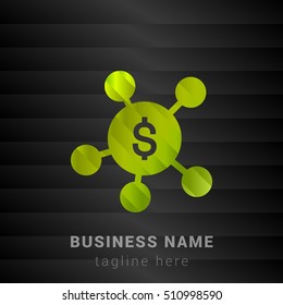 Crowdfunding Lime Green and Black silk fashion premium icon / Logo