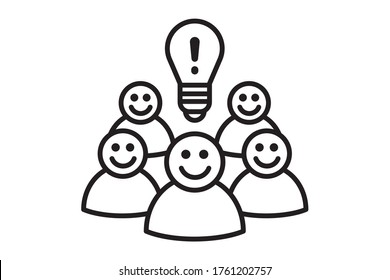 Crowdfunding people vector illustration icon